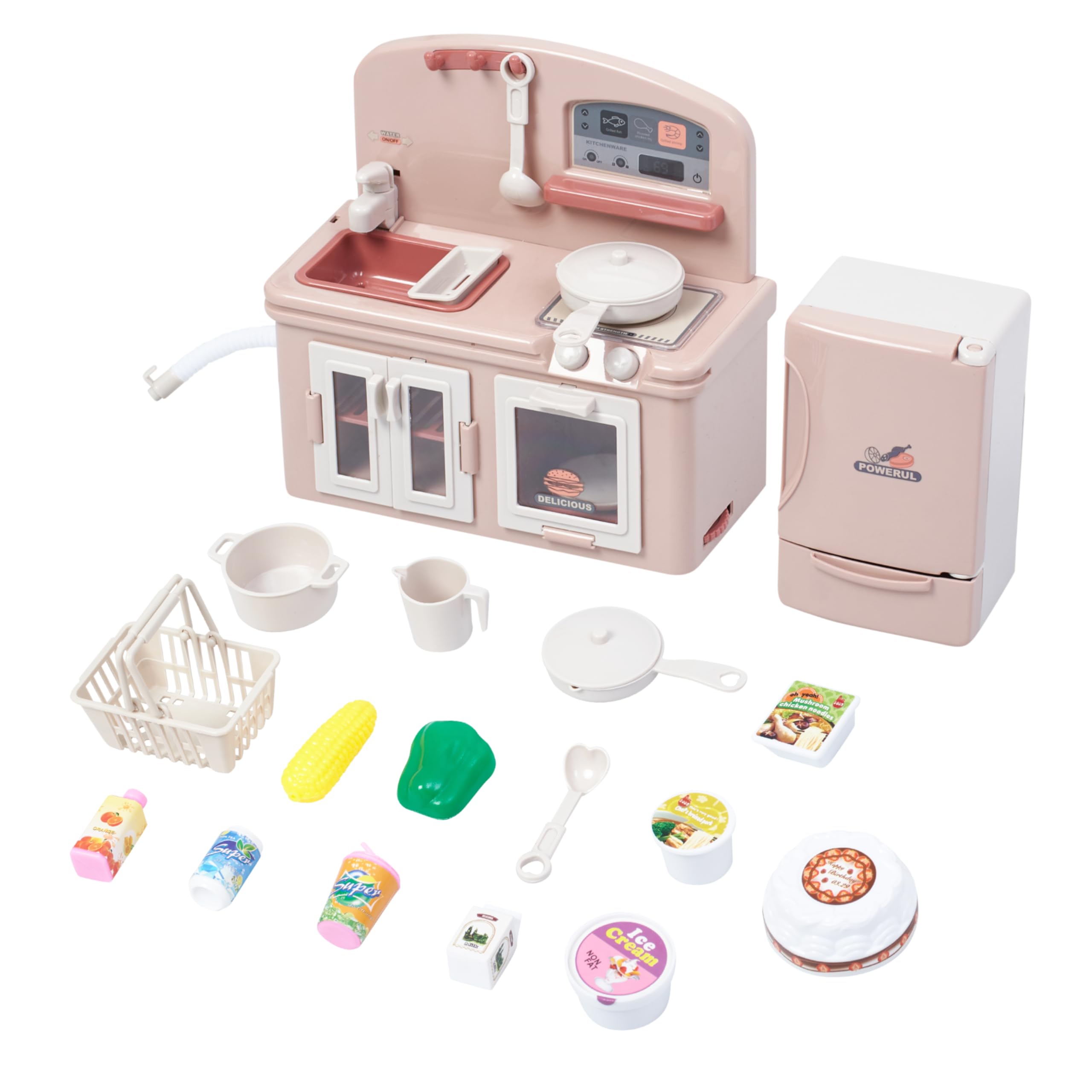 Plastic Kids Kitchen Playset Age 3 and Up - Play Kitchen Appliance Set ...