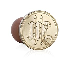 Mceal Wax Seal Stamp, Brass Seal with Wooden