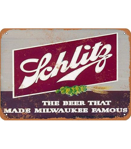 Amazon.com: LoMall Vintage Tin Sign 12x16 Schlitz Beer Funny Home