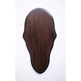 Taxidermists Woodshop Dark Oak Classic Deer European Skull Mount Face Plate Plaque