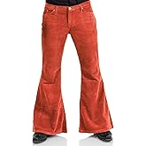 Men's Corduroy Vintage Bell Bottom Pants 70s,Disco Stretchy Flared Pants Fit 60s 70s Outfits for Men,Mens Bell Bottom Jeans.