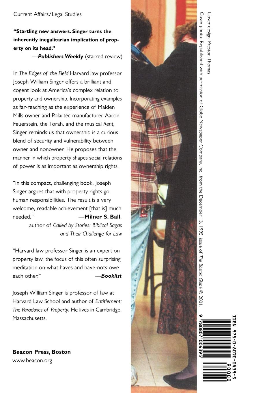 The Edges Of The Field Lessons On The Obligations Of Ownership Singer Joseph William 9780807004395 Amazon Com Books