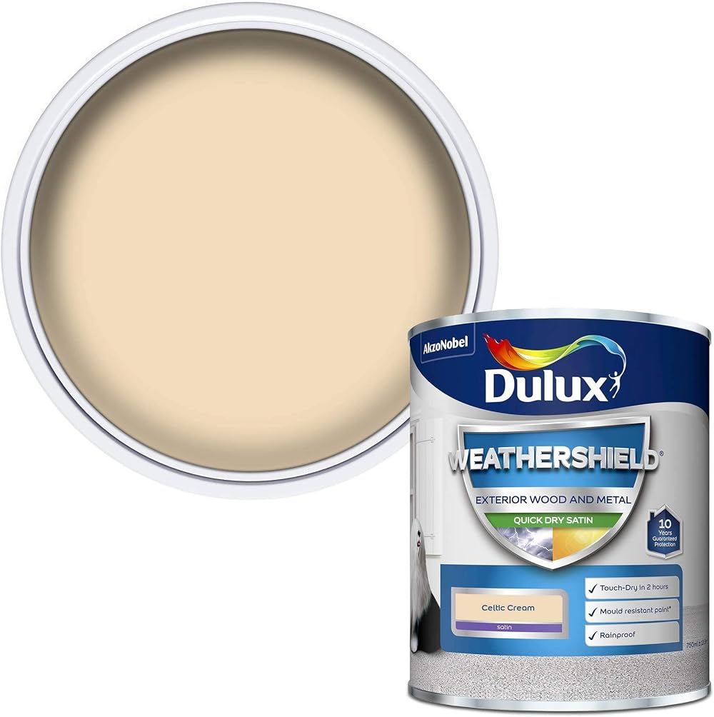 Dulux Weather Shield Quick Dry Satin Paint 750 ml Celtic Cream