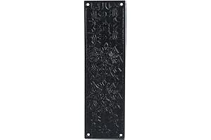 STALLION HARDWARE Black Powder Coat 10.25Inch Height Iron Push Plate Ideal for Decorating Your Home or Office Doors