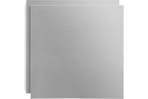 KEILEOHO 2 PCS 6061 T6 Aluminum Sheet Metal, 12 x 12 x 1/16 Inch Thickness, Building Products Plain Aluminum Plate Covered with Protective Film, Heat-Treatable and Corrosion Resistant