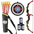 KAMESTORY Bow and Arrow Set LED Light Up with 10 Suction Cup Arrows Target & Quiver & 3 Score Targets Indoor Outdoor Games Kids Birthday for Children Ages 3-12 Boys Girls (Green)