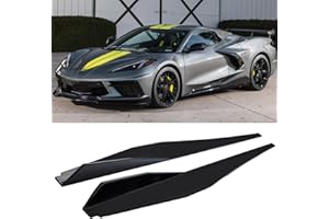 AUTRAGO Side Skirt Fit for Corvette C8 2020-2024, Rocker Panel Extensionl, Carbon Fiber Look