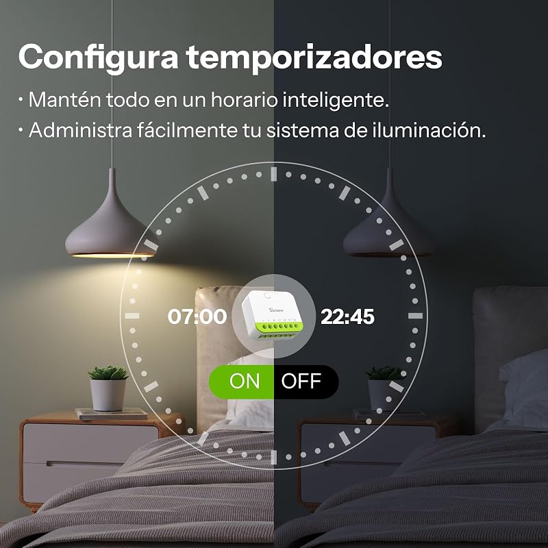 Mini Duo - interruptor inteligente Zigbee de 2 canais, Zigbee 3.0, carga total de 16 A, controlo remoto via hub Zigbee, requer fio neutro, compatível com Alexa/Google (2