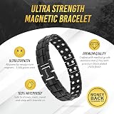 MagnetRX Ultra Strength Magnetic Bracelet Black 48 Neodymium Magnets 316L view 3