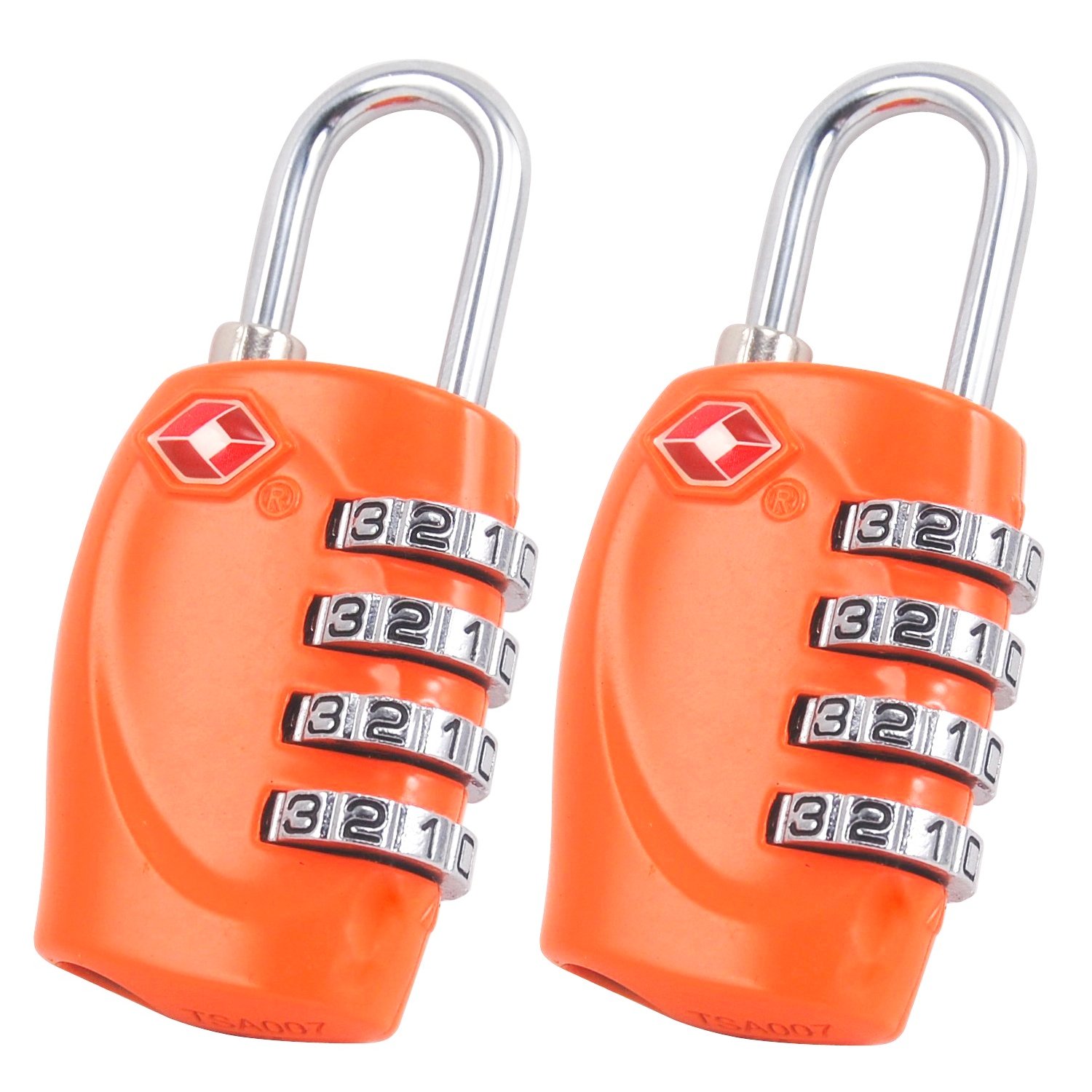 2 x Travel Buddy TSA Security Luggage Padlock 4dial Combination
