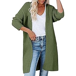 ADJHDFH Chunky Knit Sweater Women'S Plaid Ardigan