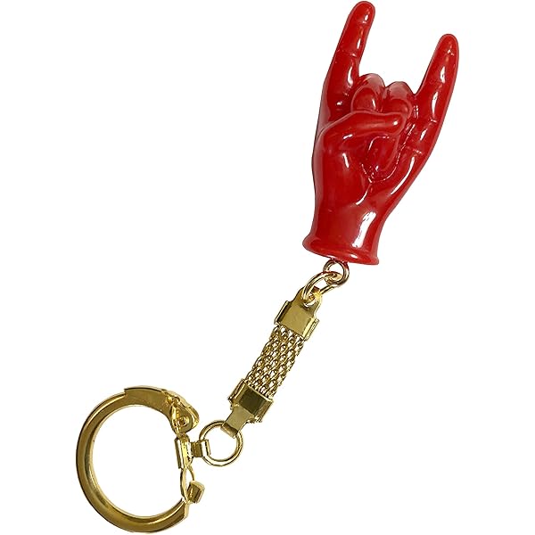 アクセサリー mahalo P.S. I Love Italy Malocchio Red Hand Charm Keychain – Italian Evil