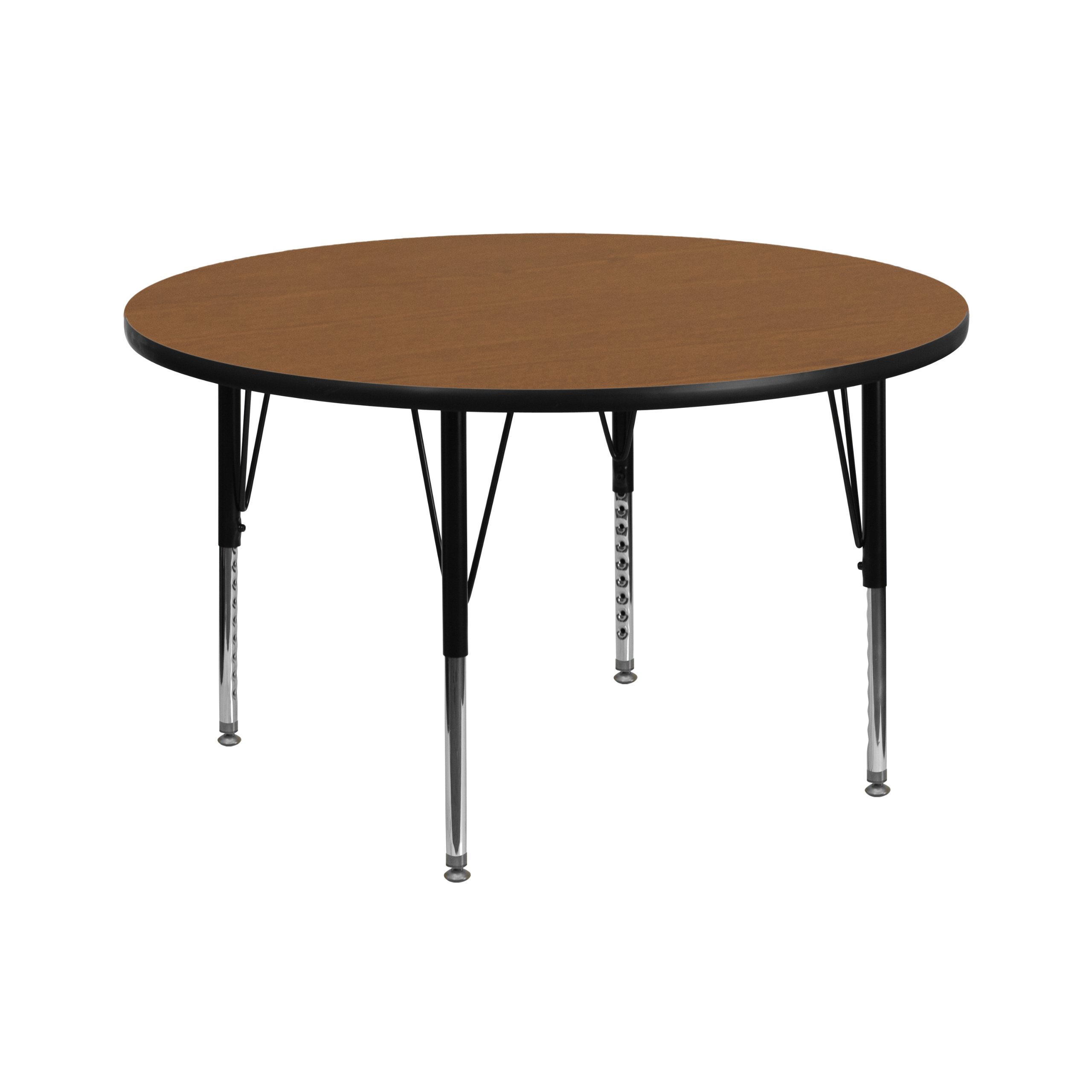 Photo 1 of ** TABLE TOP ONLY** Flash Furniture Wren 42'' Round Oak Thermal Laminate Activity Table - Height Adjustable Short Legs