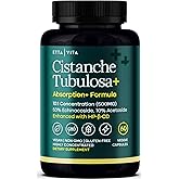 Potent Cistanche Tubulosa Capsules (500 mg) Stress Response, Mood & Cortisol Support (2x Potent 50% Echinacoside/10% Acetoside) Hormonal Balance for Men & Women - Cistanche Supplement, Powder Extract