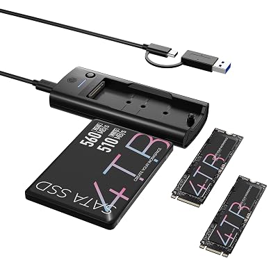 M.2 NVMe/SATA & 2.5”/3.5” Hard Drive Docking Station, ICY BOX SATA to USB Adapter, 10Gbps Hard Drive Reader for M Key & B+M Key NVMe and SATA HDD SSD Hard Drive, Tool-Free Aluminum M.2 SSD Enclosure