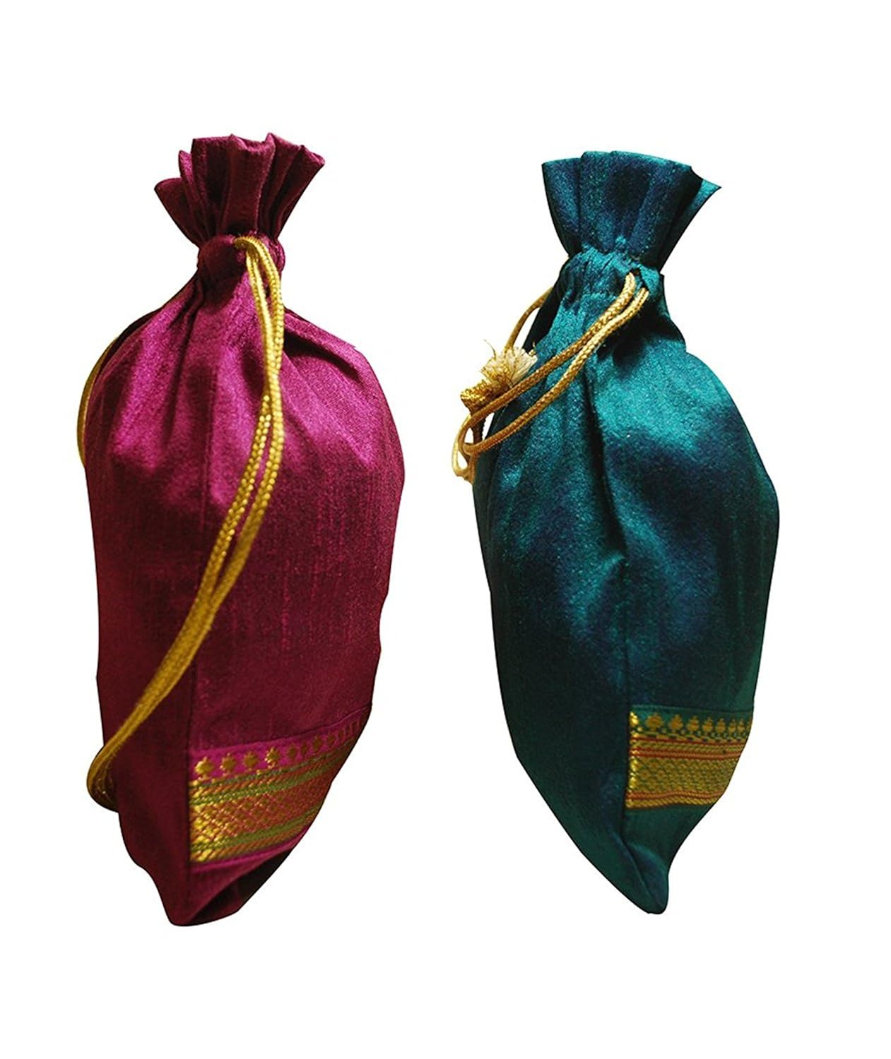 clean planet women's potli (set of 2, purple and green)