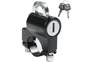 RESWISH ESEWALAS Motorcycle Helmet Lock Anti-Theft,Universal Helmet Lock Anti Theft Helmet Lock Cable,Tamper-Proof Helmet Security Lock with 2 Keys,Metal Helmet Locks for Motorcycles Scooter Street Bike