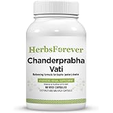 Herbsforever Chanderprabha Capsules Traditional Ayurvedic Formulation Kapha Balancing Supplement Supports Healthy Kidneys and Urinary Function 90 Vege Capsules 800 Mg Each