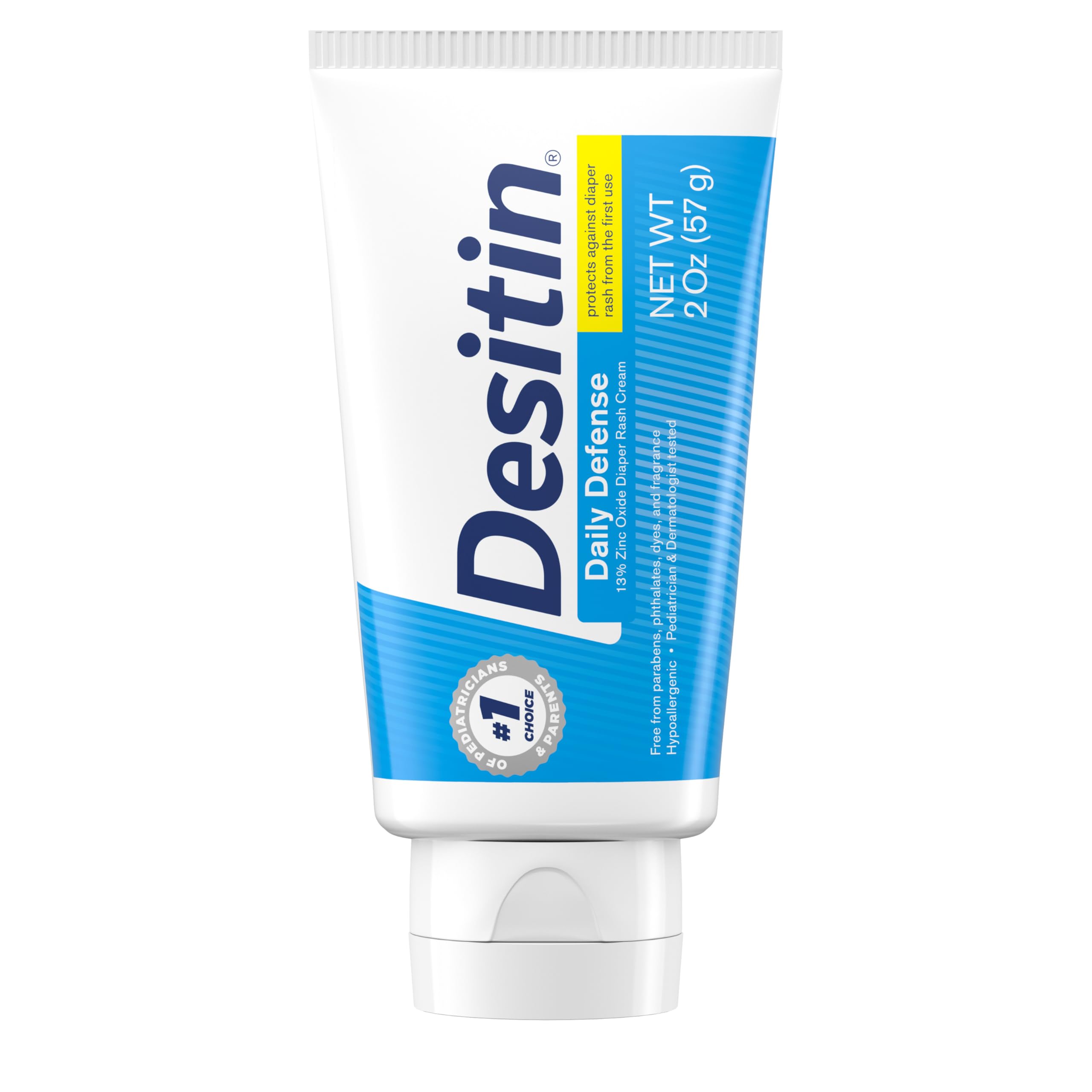 Desitin Daily Defense Baby Diaper Rash Cream with 13% Zinc Oxide Barrier Cream to Treat, Relieve & Prevent diaper rash, Hypoallergenic, Dye-, Phthalate- & Paraben-Free, Travel Size, 2 oz