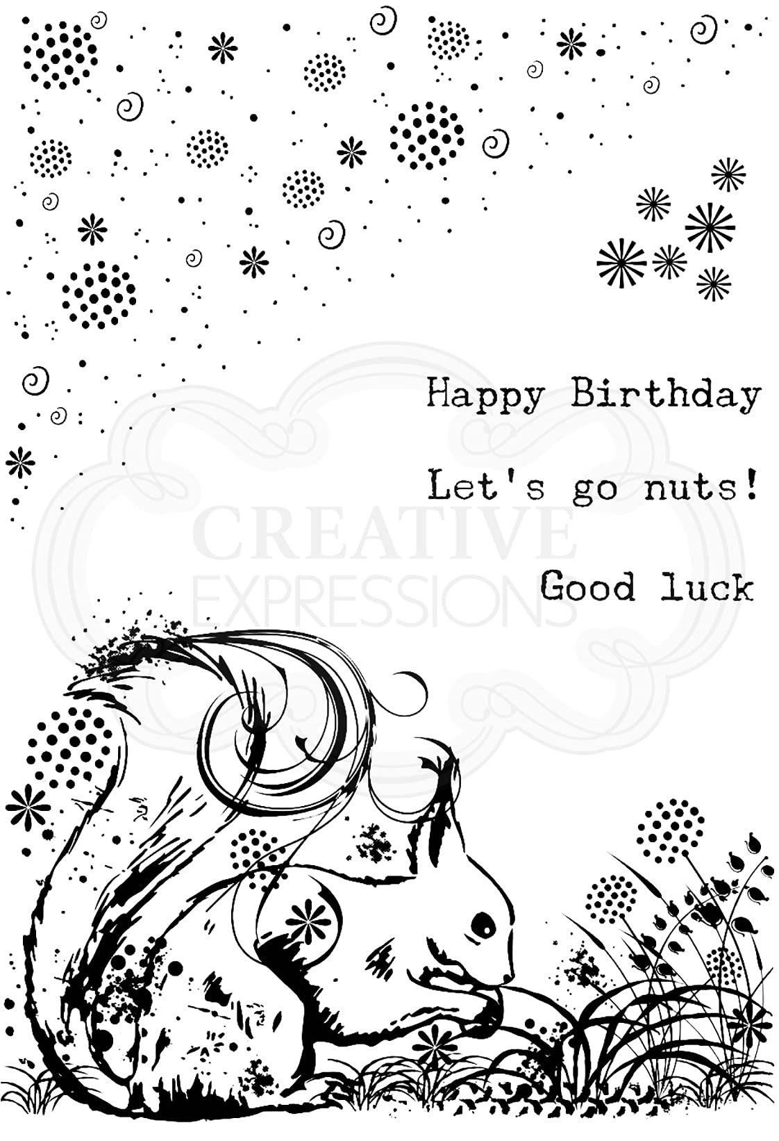 Creative Expressions Designer Boutique-Woodland Walk Collection-Sammy Squirrel-Clear Stamp, A6 Size Set