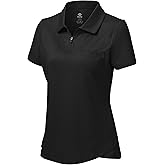 MoFiz Womens Zip up Golf Polo Shirt Short Sleeve Workout Golf Top Moisture Wicking Lightweight Tennis Shirts