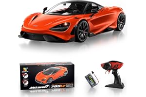 MIEBELY Remote Control Car, McLaren Rc Cars Officially Licensed 1/12 Scale 7.4V 900mAh Toy Car with 12km/h Fast Model Car Headlight for Adults Kids Boys Age 6-12 Year Birthday Ideas Gift Orange