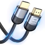sweguard HDMI Cable 10ft [4K@60Hz,2K@144Hz], HDMI 2.0 Cable High Speed Gold Plated Nylon Braided HDMI Cord 3D,HDR,2160P,1440P,1080P,HDCP 2.2,ARC for Laptop,PC,Monitor,PS5,PS4,Xbox One,TV & More-Grey