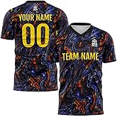 vients Custom Soccer Jersey Kids Adults Personalized Soccer T-Shirts with Team Name Number Logo