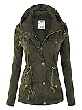 Lock and Love LL WJC643 Womens Pop of Color Parka