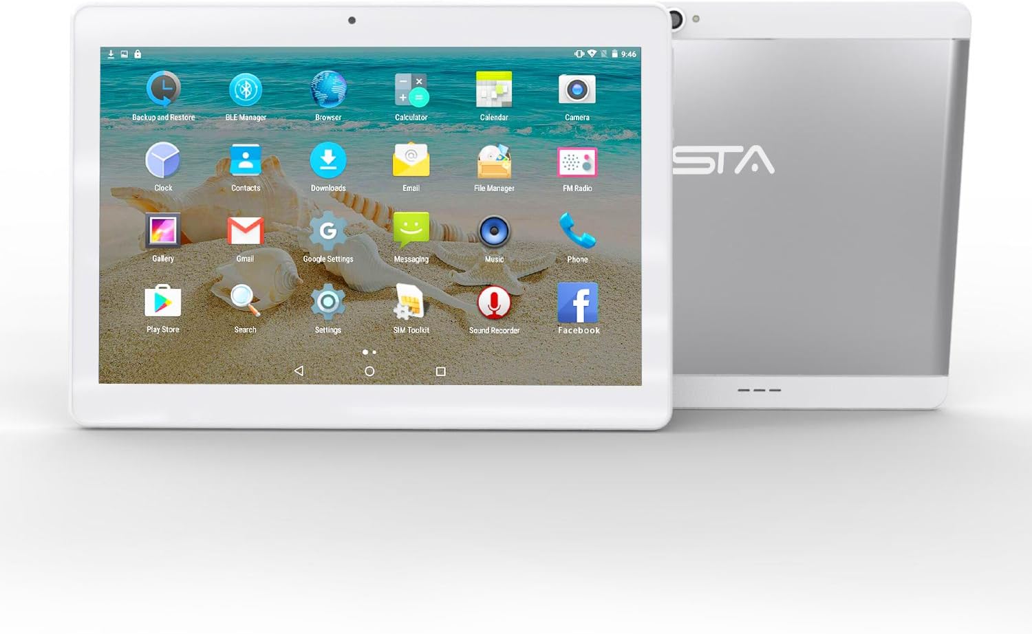 BEISTA HD 10.1 Tablet, 10.1" HD Display 3G Dual SIM Card Phone Tablets PC(Wi-Fi,2GB RAM,16 GB ROM, Dual Camera, GPS, Bluetooth 4.0, Android 5.1 Lollipop)- Silver
