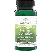 Swanson Rhodiola Ashwagandha Ginseng Complex, 60 Capsules | Adaptogen Herb Complex with Rhodiola, Ashwagandha and Ginseng to Support Healthy Stress Response, Mood and Energy