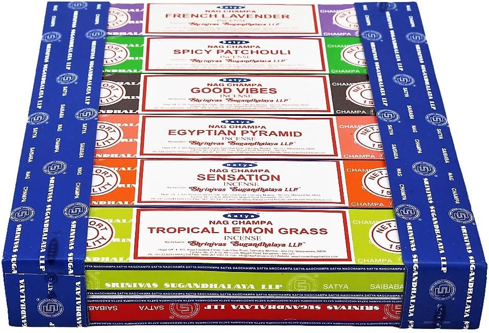 Satya Incense Sticks Variety Pack 15gm x 12 Pack, Natural Organic Hand rolled Incense Sticks Set - Image 3