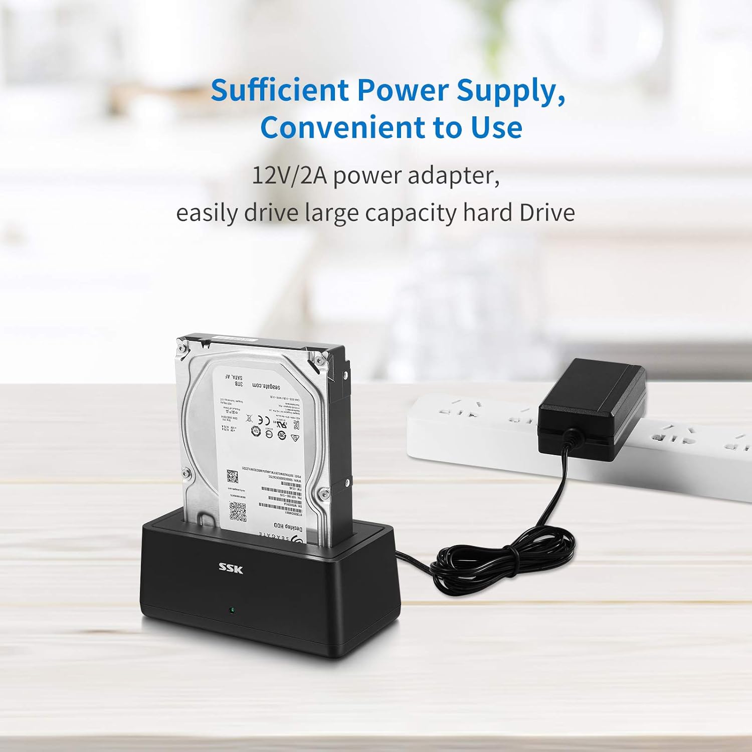 SSK USB 3.0 to SATA External Hard Drive Docking Station Enclosure Adapter for 2.5 & 3.5 Inch HDD SSD SATA, Super Speed up to 5Gbps, Support UASP no Drivers Needed(16TB Supports): Computers & Accessories