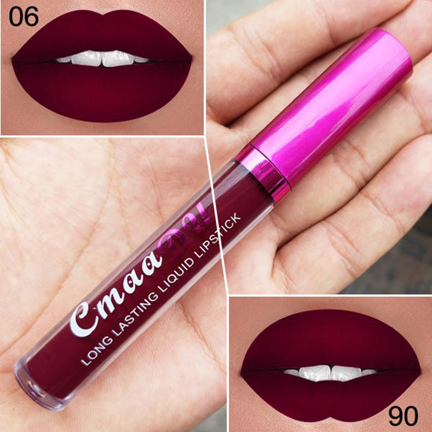 Sexy 12 Colors Glitter Shimmer Metallic Matte Velvet Liquid Sexy Lipstick Glossy Lip-gloss Lip Cream