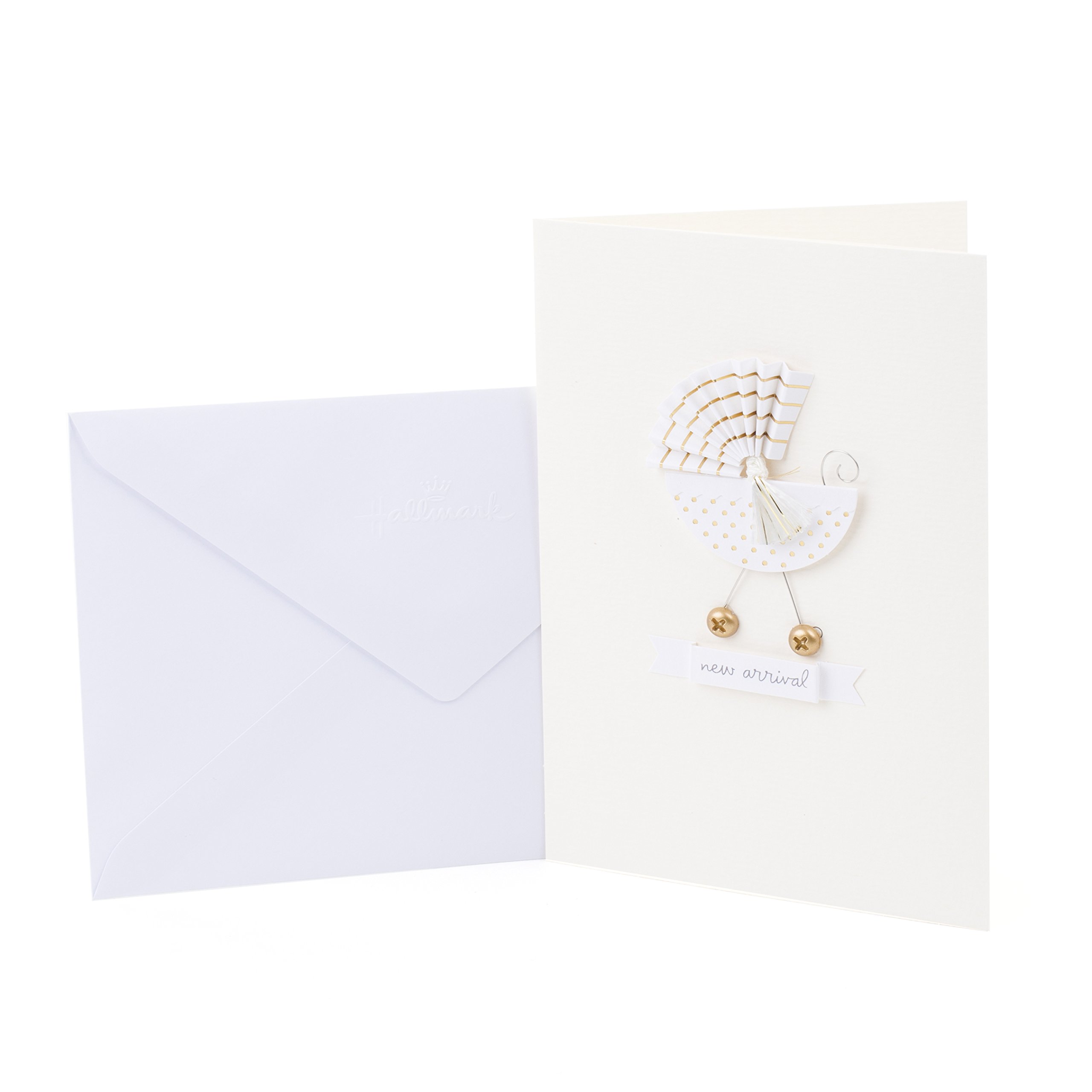 Hallmark Signature Congratulations Greeting Card for New Baby (Stroller)