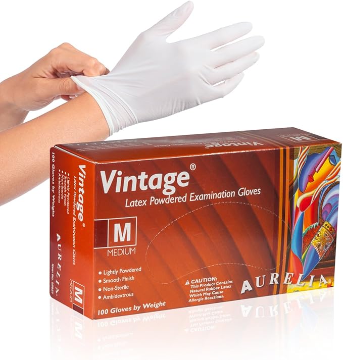 3 x Boxes of Aurelia Vintage Latex Lightly Powdered Gloves Small Business, Industry & Science Food Service Equipment & Supplies