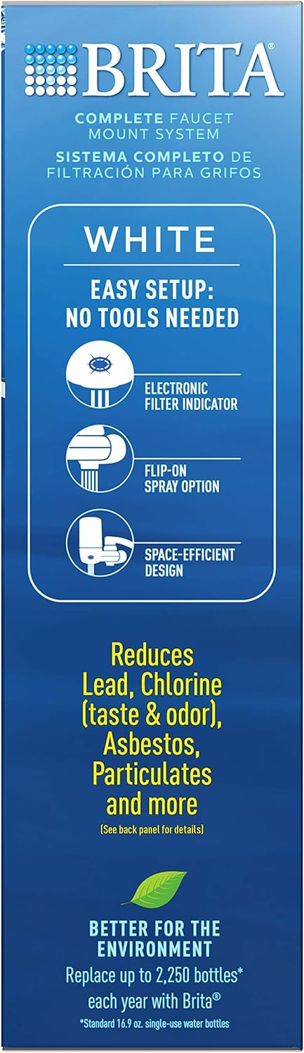 Brita 7540545 On Tap Faucet Water Filter System, Pack of 1, White w/Indicator: Home Improvement