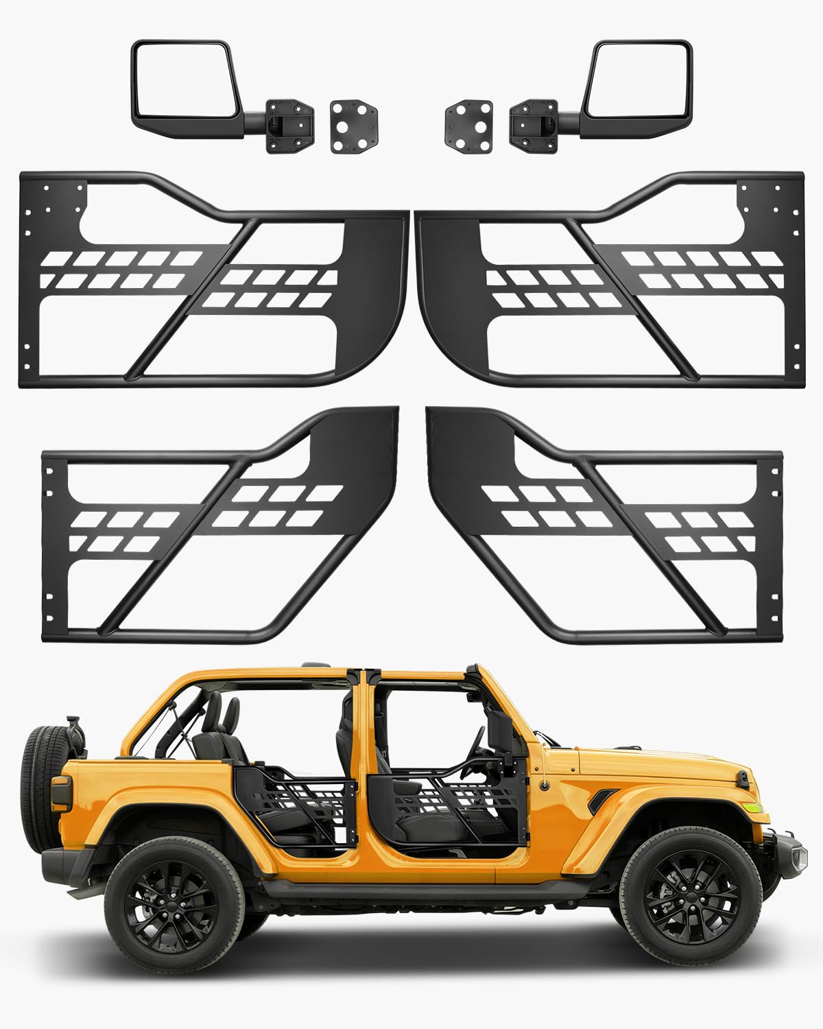 Photo 1 of ***Parts only****
VEVOR Jeep Tube Doors, 4-Door, Hunting Style Jeep Tubular Door with DOT Certified Rear View Mirrors, Jeep Doors with Rear Mirrors for 2018-2024 Jeep Wrangler JL & 2020-2024 Jeep Gladiator JT