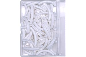 Jeufond 80 pcs Eyelash Curler Refills, Eyelash Curler Pads, Silicone Rubber Universal Eye lash Curler Replacement Refills with Clear Storage Box (White)