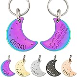 Anavia Starry Sky Theme Pet ID Tags in Half Moon
