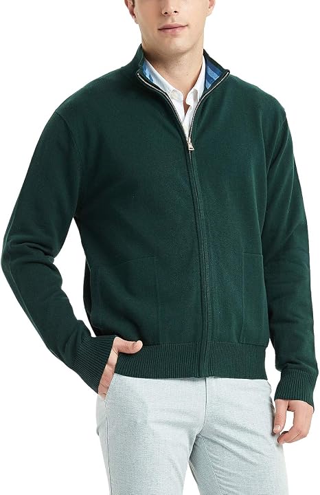 Kallspin Maglioni con Cardigan a Zip Intera in Misto Cotone con vestibilità  Comoda per Uomo Uomo Maglioni e cardigan berjaya.edu.my