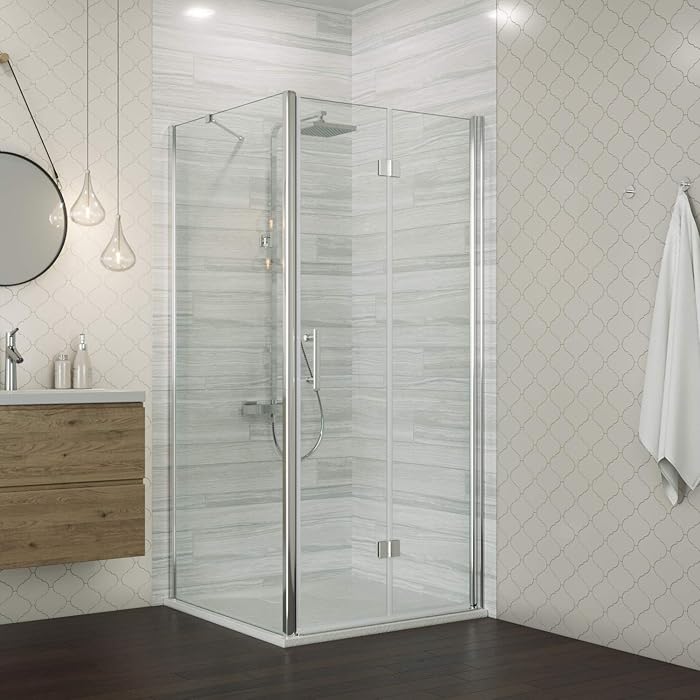 Buy ELEGANT 800mm Bifold Shower Door Frameless Shower Enclosure