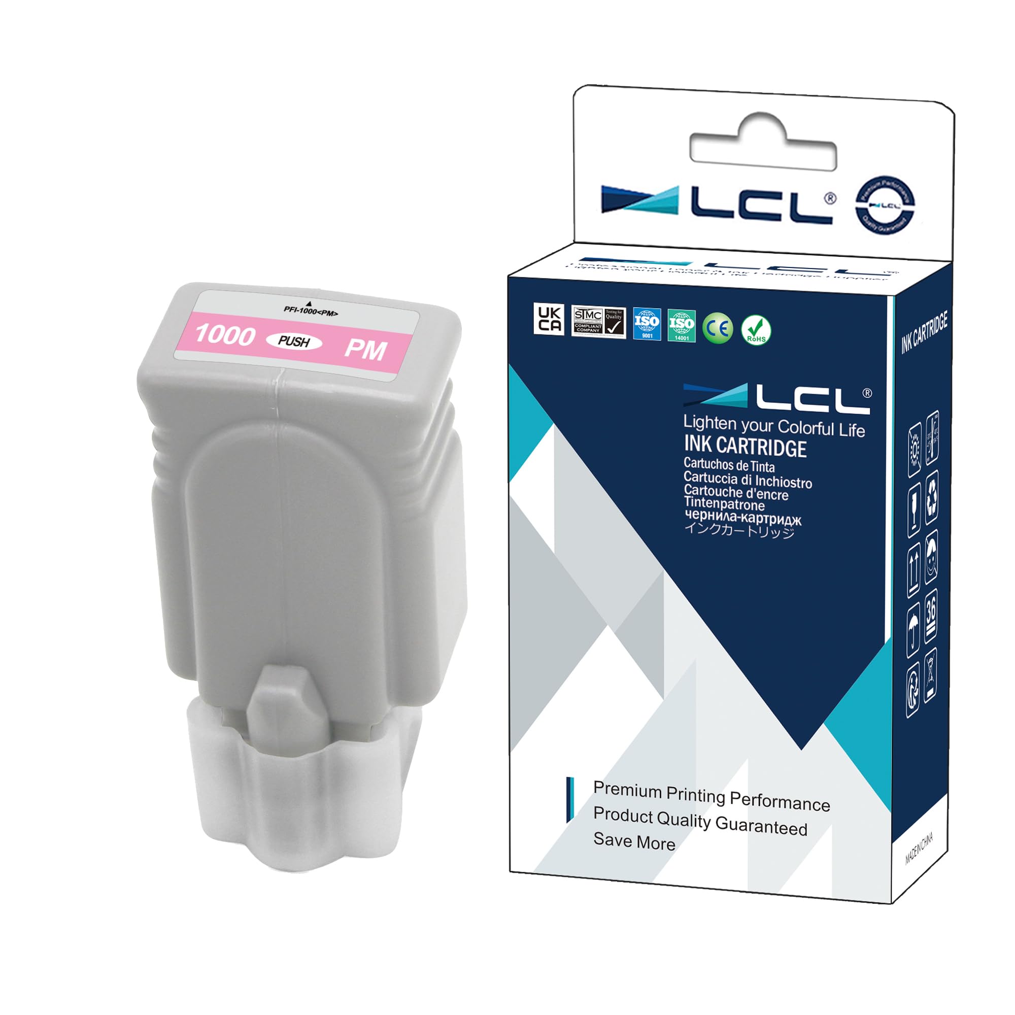 LCL Compatible Ink Cartridge PFI-1000 PM PFI-1000PM 0551C001 (1Pack photo Magenta) Replacement for Canon imagePROGRAF PRO-1000