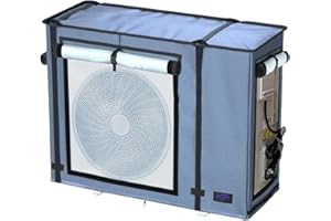 NGB Mini Split Cover, Outdoor Unit Cover for Air Conditioning Condensing HVAC,35.4x15.4x27.5 Inches, Waterproof, Windproof, Snowproof, For All Seasons,Grey Color.