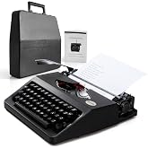 Vintage Typewriter - Portable Manual Typewriter, The Retro Typewriter for Creative Writing, Ideal Gift for Word Processor Enthusiasts