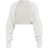 SOLY HUX Girl's Shrug Cardigan Long Sleeve Open Front Knit Sweater Crop Tops Fall Clothes