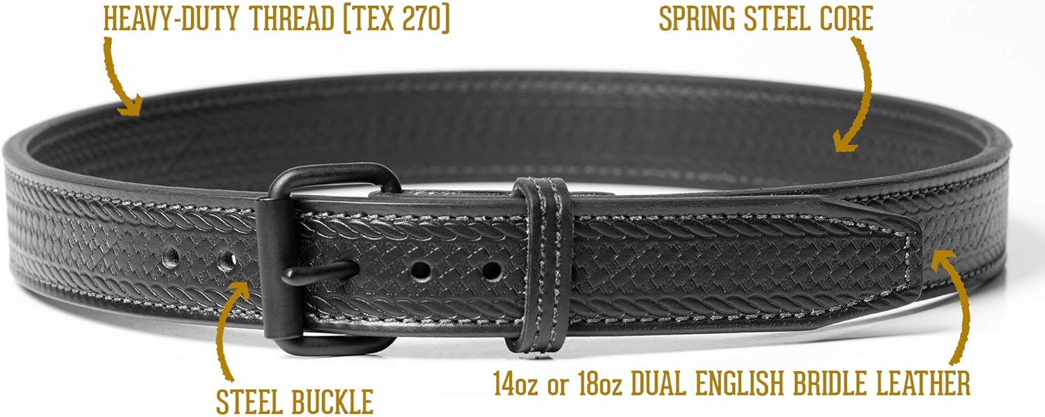 heavy duty leather gun belts