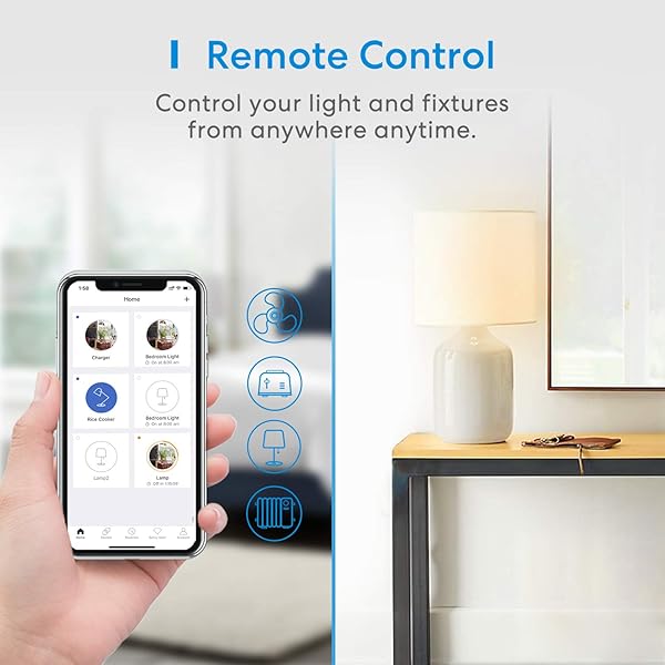 Enchufe Inteligente Mide el Consumo 16A 3680W Wi Fi Smart Plug con Control Remoto Meross App Compatible con Alexa Google Assistant y SmartThings Paquete de 2 MSS310