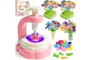 Kraxify No-Mess Fabric Flower Bouquets Toys, No Glue DIY Craft Kits for Kids Ages 4-8, Create Your Own Flower Bouquet, Birthd