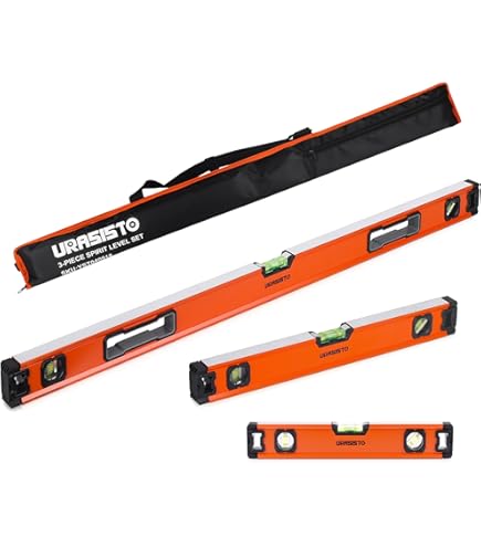 WORKPRO 12 Inch Torpedo Level and 3-Piece Spirit Level Set